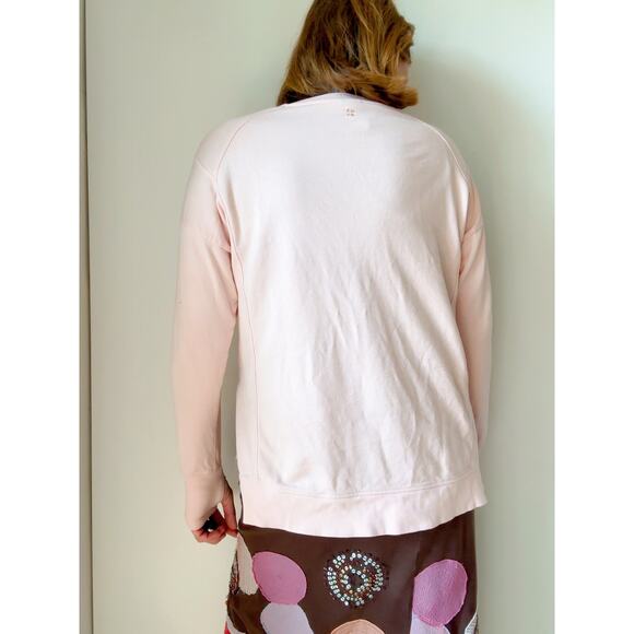 Sweaty Betty  Cotton After Class Longline Sweatshirt Pastel Pink Size Sm - Picture 8 of 10